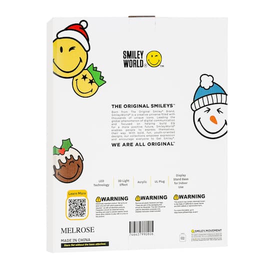 SmileyWorld® 16" Icon with Santa Hat EkkoLight